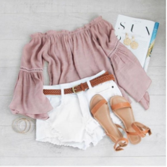 S. the Widow Pants - OPHIRA White Distressed Denim Shorts